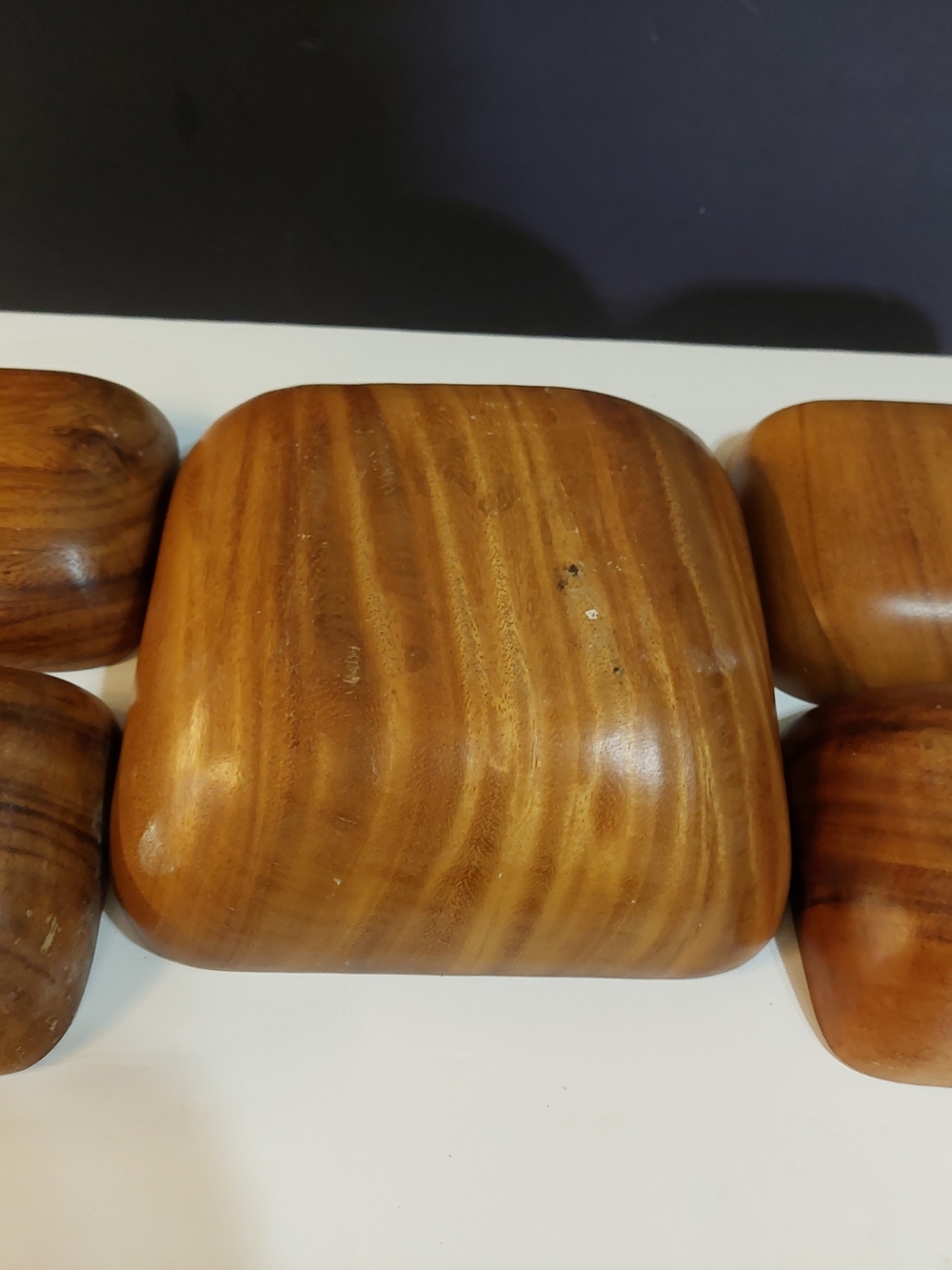Hand-Carved Teak Wood Decorative Accent Wooden Salad Bowl Set!